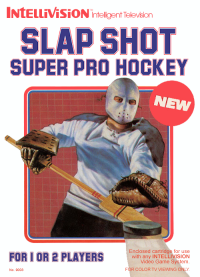 Slap Shot Super Pro Hockey Intellivision US box art